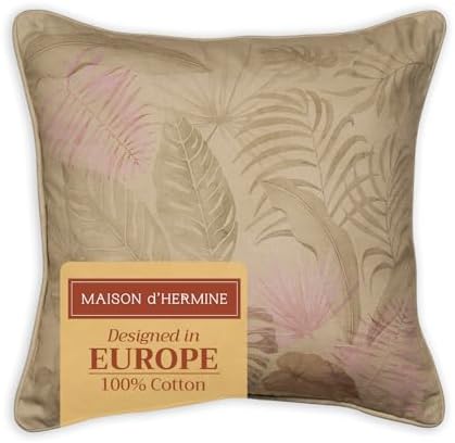 Maison d' Hermine Throw Pillow Covers 100% Cotton (18" x 18" - Pack of 1)