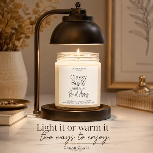 CEDAR CRATE MARKET - Funny Candles for Women Adult Humor - Classy Sassy - Best Friend Birthday Gift for Who Have Everything, Retirement, Woman Coworker, Girlfriend, 100% Soy Wax, Handmade in USA