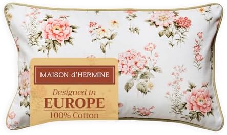 Maison d' Hermine Throw Pillow Covers 100% Cotton (12" x 20" - Pack of 1)