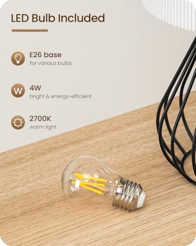 Black and White Table Lamp, Small Bedside Lamp, Pleated Lampshade