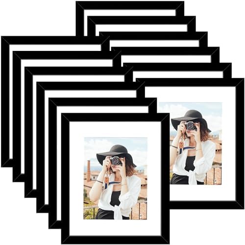 Picrit 12x16 Picture Frame Set of 12, Modern Gallery Wall Frames, Black