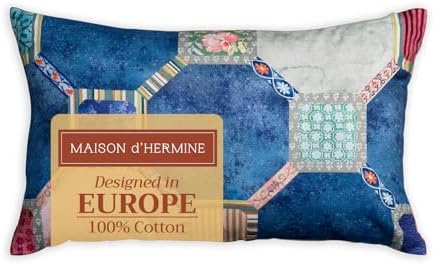Maison d' Hermine Throw Pillow Covers 100% Cotton (12" x 20" - Pack of 1)