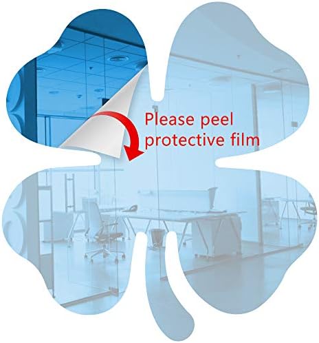 Acrylic Mirror 6" Wide Shamrock Medium Blue .118" Thick No Adhesive Reflective Pieces Perfect for DIY Arts and Crafts School Projects Home or Office Decor Special Events by Marketing Holders