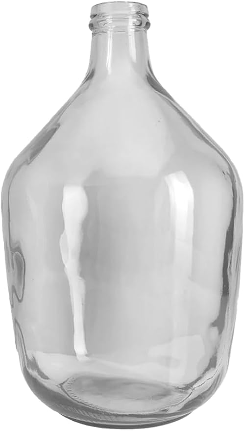 Serene Spaces Living Clear/Brown Tall Vase, Bottle Glass Vase, Elegant Home Decor for Fresh or Dried Flowers, Perfect for Living Rooms, Dining Areas, and Centerpieces (Large - Pack of 1)