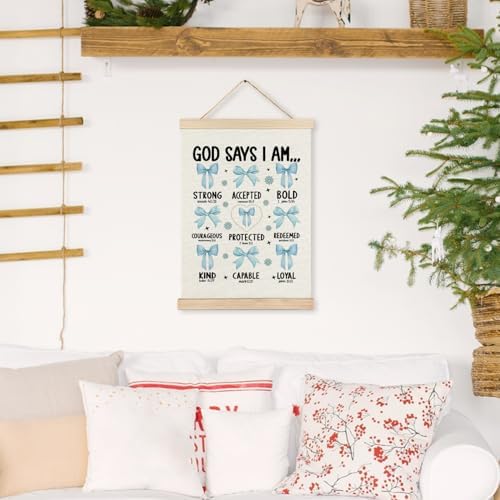 RYYCDOI Light Blue Bows Coquette Room Bathroom Decor for Teen Girls Nursery 12x16 Inch