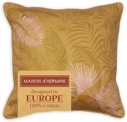 Maison d' Hermine Throw Pillow Covers 100% Cotton (20" x 20" - Pack of 1)