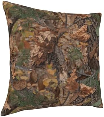 Forest Camouflage Plush Throw Pillow Cover