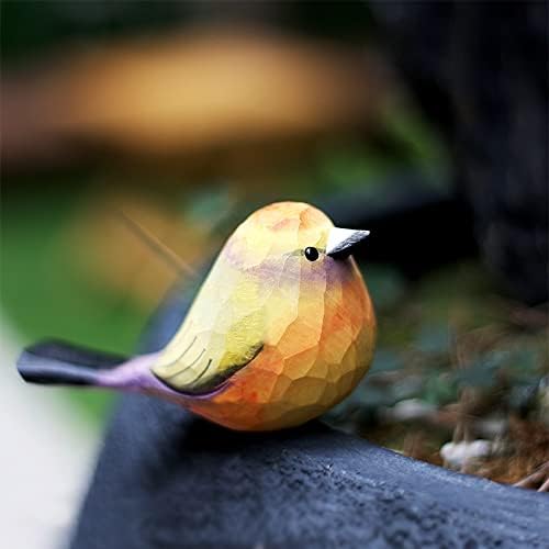 WEAUSUP Hand Carved Wooden Bird Figurine Gift for Friends