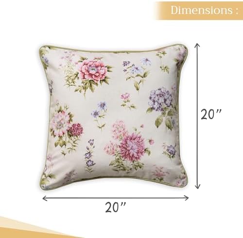 Maison d' Hermine Throw Pillow Covers 100% Cotton (20" x 20" - Pack of 1)