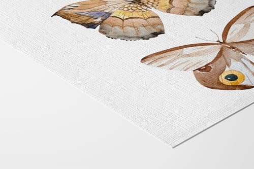 Prints Made Perfect Brown Butterfly Wall Art – Watercolor Butterfly Print – Botanical Nature Decor – Neutral Cottagecore Wall Decor – 11x14 Unframed Linen Paper