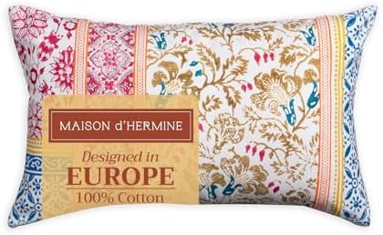 Maison d' Hermine Throw Pillow Covers 100% Cotton (12" x 20" - Pack of 1)