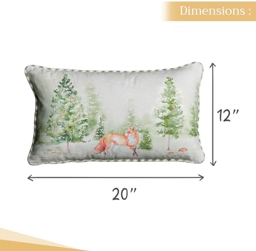Maison d' Hermine Throw Pillow Covers 100% Cotton (12" x 20" - Pack of 1)