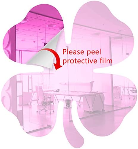 Marketing Holders Acrylic Mirror 5" Wide Shamrock Pink .118" Thick No Adhesive Reflective Pieces Perfect for DIY Arts and Crafts School Projects Home or Office Decor Special Events