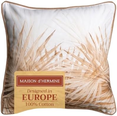 Maison d' Hermine Throw Pillow Covers 100% Cotton (18" x 18" - Pack of 1)