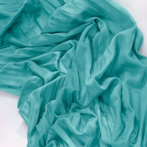 Teal Cheesecloth Table Runner 10ft Rustic Gauze Summer Decororations