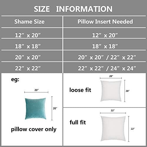 Stellhome Pack of 2 Cozy Velvet Pillow Covers Square Decorative Cushion Covers for Bed Couch Sofa Bench, 22 x 22 inch (55 x 55 cm), Dark Cyan