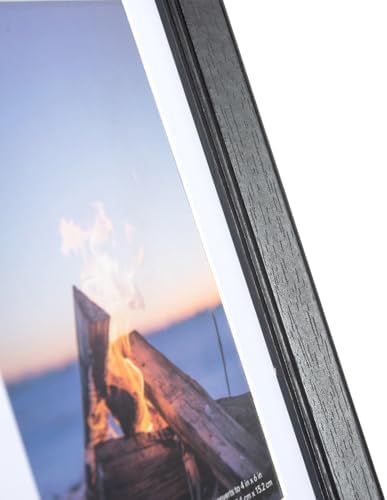 5x7 Picture Frame Black 2 Pack, Display 5x7 without Mat or 4x6 with Mat, Wall Gallery Photo Frames