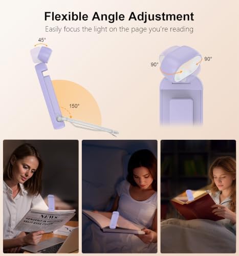 Gritin Reading Light, Rechargeable Book Light for Reading in Bed