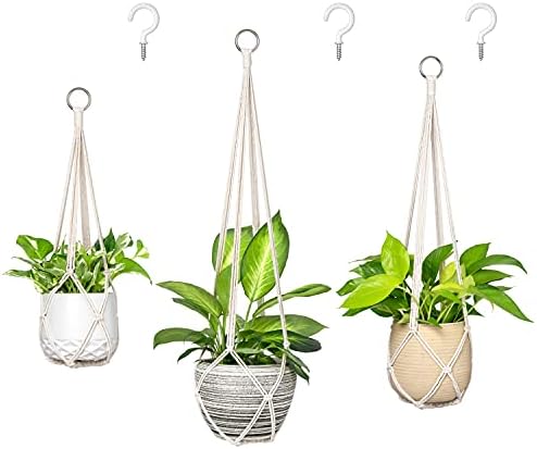 Dahey Macrame Plant Hanger Indoor Hanging Plant Holder Basket for Flower