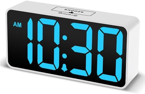 DreamSky Small Digital Alarm Clock for Bedroom with Large Big Numbers