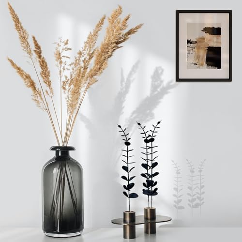 36Pcs Artificial Eucalyptus Stems Black Eucalyptus Leaves for vase Black Artificial Flowers Branches Decor Wedding Bouquet Centerpiece Floral Arrangement Home Decoration