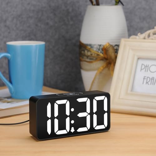 DreamSky Small Digital Alarm Clock for Bedroom, Large Big Numbers Display