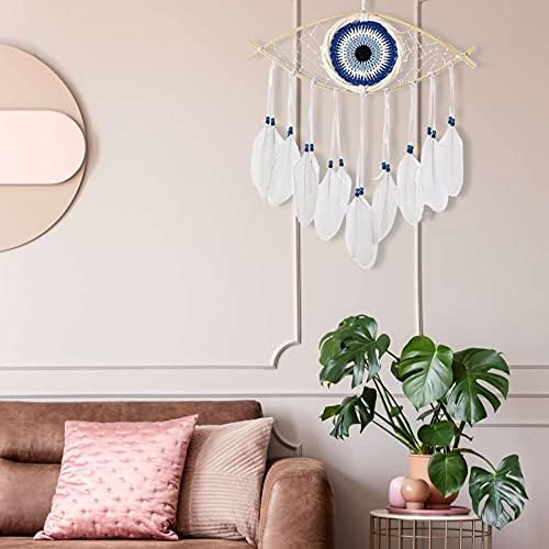 Holmgren White Dream Catcher, Evil Eye Wall Hanging Home Decor