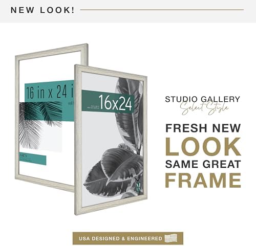 MCS Studio Gallery Poster Frame, 16x24, Gray Woodgrain
