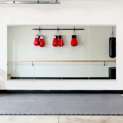 Home Gym Mirror for Wall, 48" x 24" x 2PCS Frameless Full Length Mirror | Tempered Glass, Large Workout Mirrors, for Home Gym, Dance Studio, Yoga Room, Garage Gym