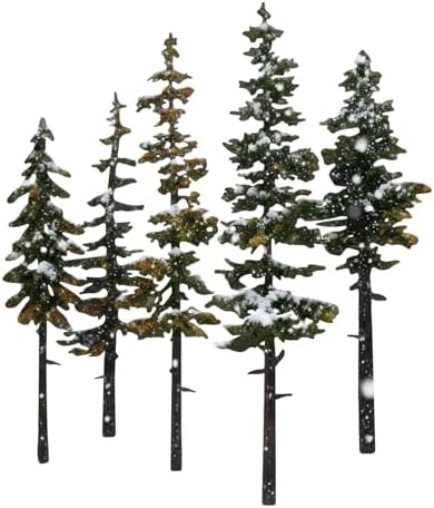 ESTART White Green Metal Pine Tree Wall Art, Metal Tree Wall Decor | Nature Rustic Farmhouse Cabin Decor, Forest Wall Art for Home Living Room Bedroom Office Indoor and Outdoor Decoration