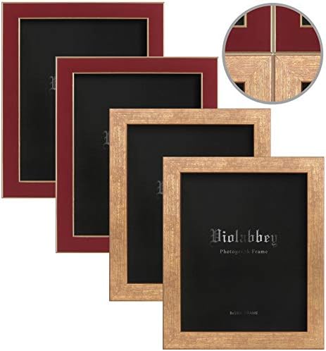 VIOLABBEY 8x10 Picture Frames Set of 4, Colorful Photo Frame Modern Style