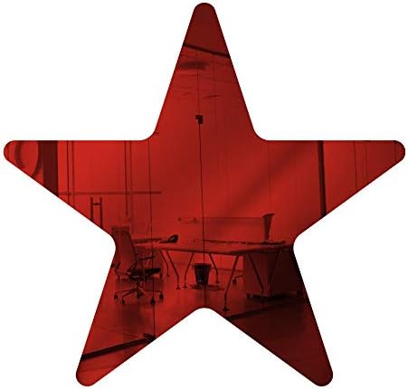 Marketing Holders Acrylic Mirror 2" Star Light Red Flat DIY Smooth Edge Plexiglass Tiles .118 3MM Thick Rounded Corners Decor for Boutiques Shopping Centers Grocery Stores Photo Studios