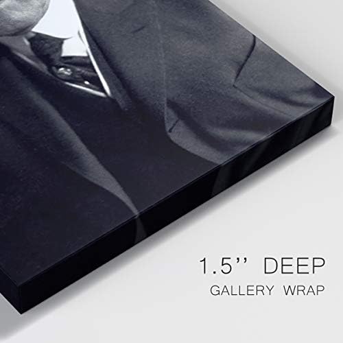 Renditions Gallery Woodrow Wilson Presidental Portrait Wall Art, Premium Gallery Wrapped Canvas Decor, Ready to Hang, 12 in H x 8 in W, Made in America Print