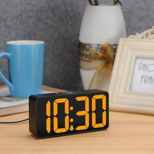DreamSky Small Digital Alarm Clock for Bedroom with Large Big Numbers