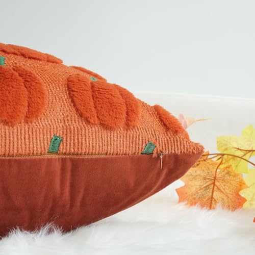 JOJUSIS Decorative Pillow Covers, Fall Pumpkin, 20" x 20", 4-Pack