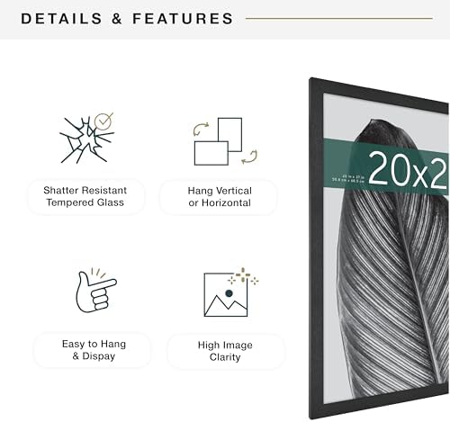 MCS Studio Gallery Poster Frame, 20x27, Black Woodgrain, 2-Pack