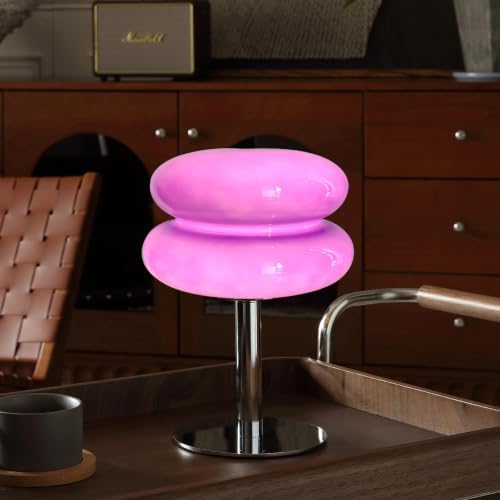 Glivpny Mushroom Lamp Table Lamp, Mid Century Modern Table Lamps (Purple)