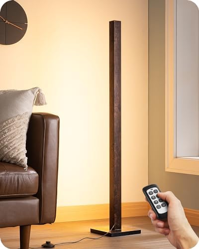 EDISHINE Wooden LED Corner Floor Lamp & LED Table Lamp