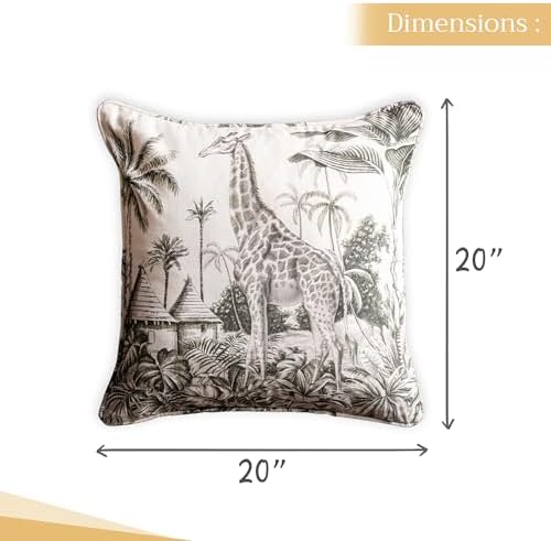 Maison d' Hermine Throw Pillow Covers 100% Cotton (20" x 20" - Pack of 1)