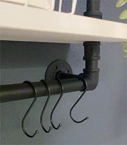 ROGMARS Industrial Pipe Shelving Bathroom Shelves with Towel Bar