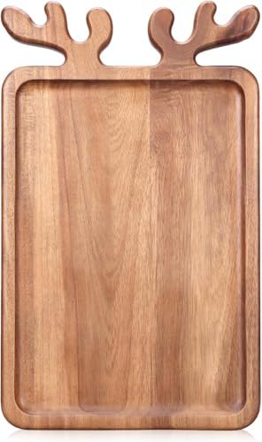 Large Wooden Platter Christmas Charcuterie Board Holiday Trays Cookie Plate