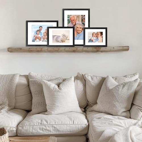 VIOLABBEY A3 Frame Set of 5, Fit 8.3x11.7 Photos with Mat, Black