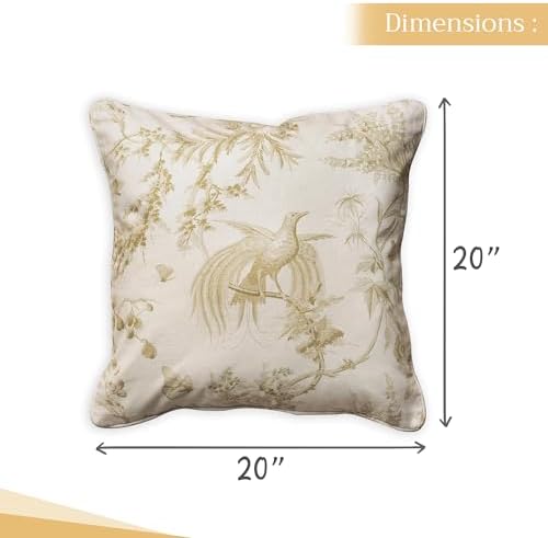 Maison d' Hermine Throw Pillow Covers 100% Cotton (20" x 20" - Pack of 1)