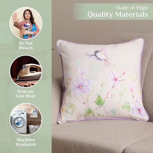 Maison d' Hermine Throw Pillow Covers 100% Cotton (20" x 20" - Pack of 1)