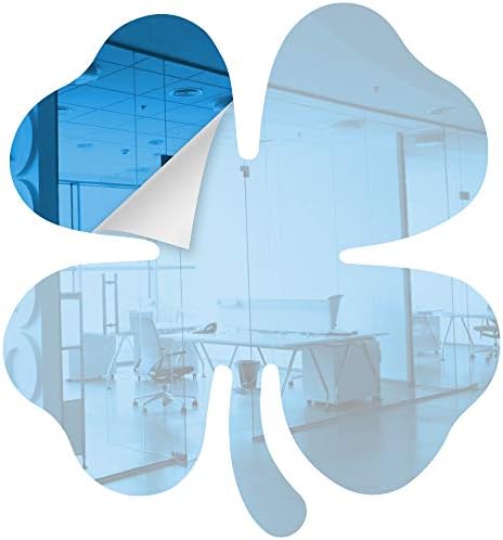 Acrylic Mirror 6" Wide Shamrock Medium Blue .118" Thick No Adhesive Reflective Pieces Perfect for DIY Arts and Crafts School Projects Home or Office Decor Special Events by Marketing Holders