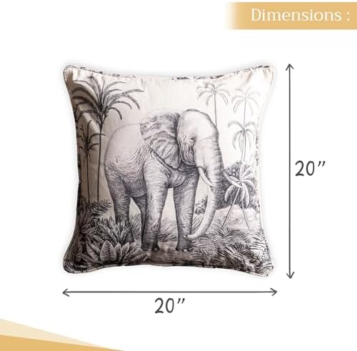 Maison d' Hermine Throw Pillow Covers 100% Cotton (20" x 20" - Pack of 1)