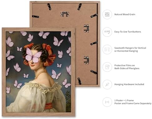 Poster Master Auguste Strobl Print - Portrait Painting Poster - Altered & Pop Art - Housewarming Gift for Men & Women - Aesthetic Decor for Bedroom, Living Room or Office - 16x20 Beige Framed