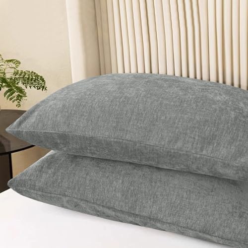 CaliTime Decorative Throw Pillow Covers 26 X 20 Inches Medium Grey