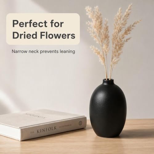CEMABT Modern Ceramic Vase Set of 4, Neutral Earth Tone Decorative Vases for Home Shelf and Mantel Decor, Minimalist Boho Centerpiece, Unique Housewarming or Birthday Gifts for Women (White)