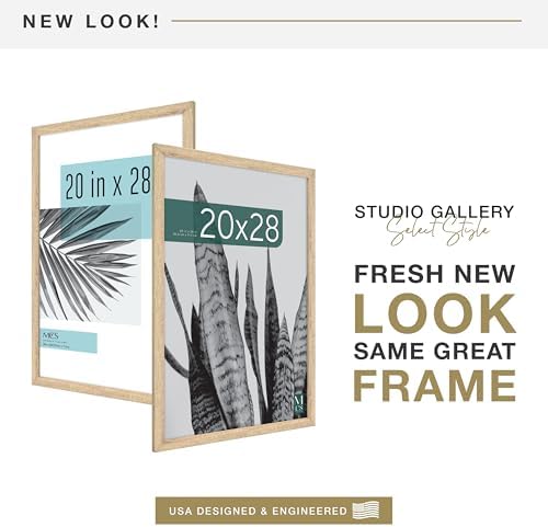 MCS Studio Gallery Poster Frame, 20x28, Natural Woodgrain, 1-Pack